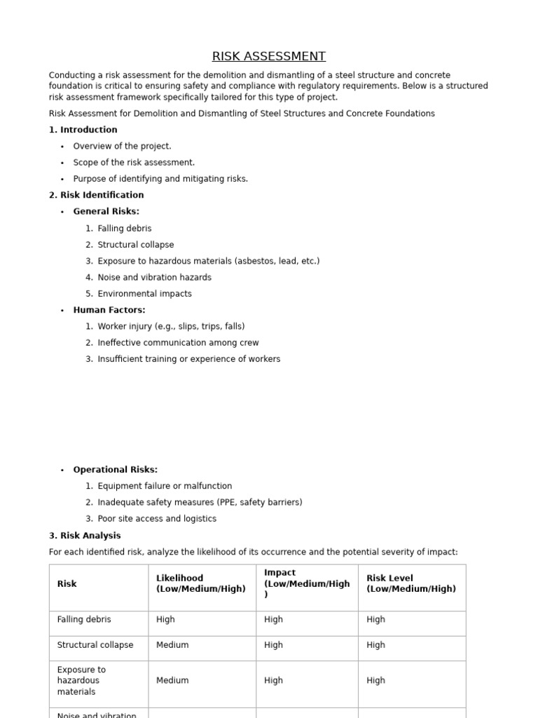 Structured Risk Assessment For First-In-Human Studies – YOUG