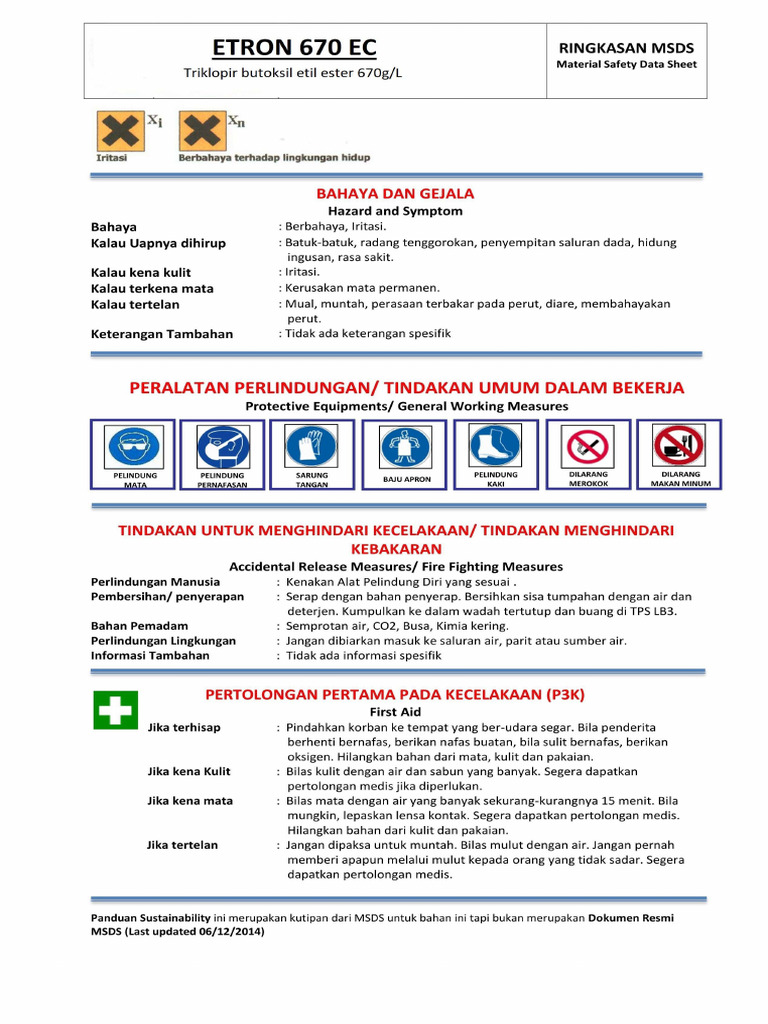 Msds Etron 670 Ec | PDF