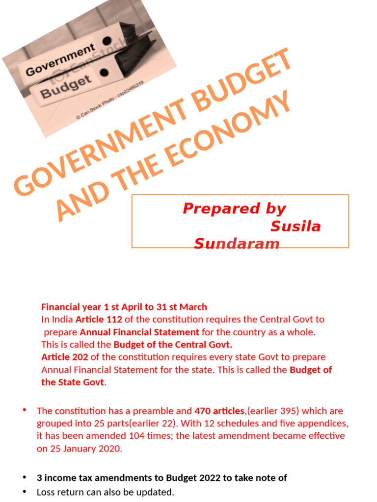 Government Budget and Economic Impact | PDF | Taxes | Government Budget ...