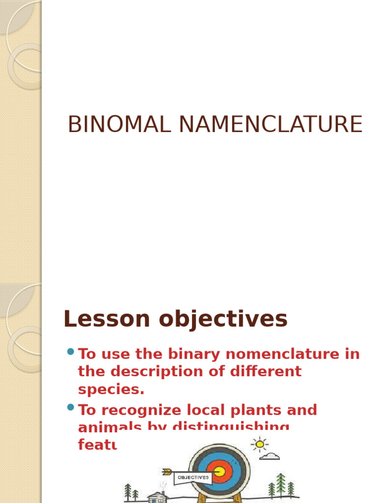 Understanding Binomial Nomenclature | PDF