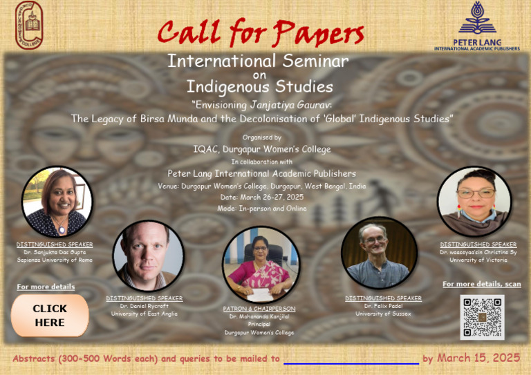Call for Papers: Indigenous Studies Seminar | PDF