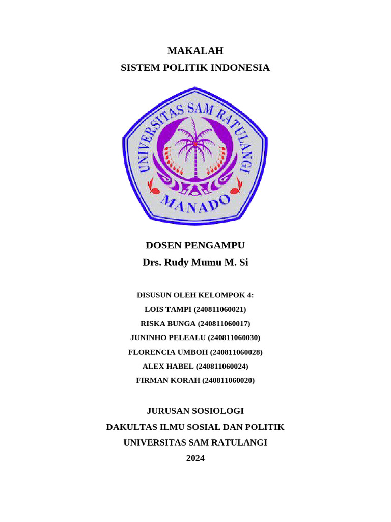 Sistem Politik dan Sosial Indonesia | PDF