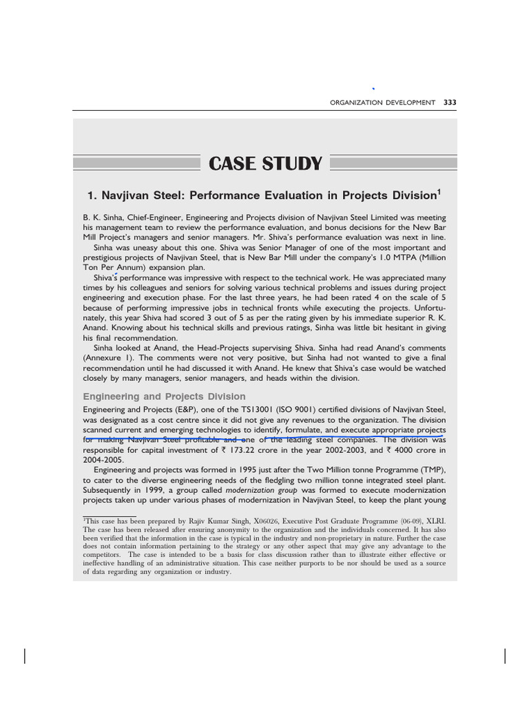 Navjivan Steel Project Division Insights | PDF | Business | Business ...