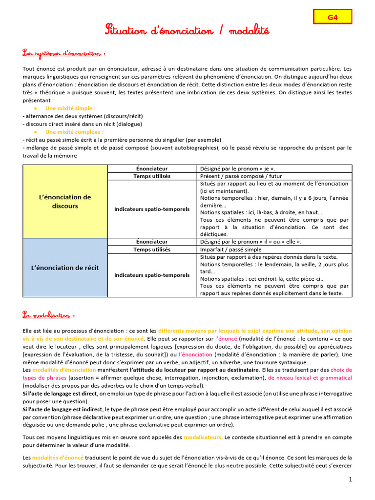 Énonciation et Modalité en Discours | PDF | Phrase | Sémantique