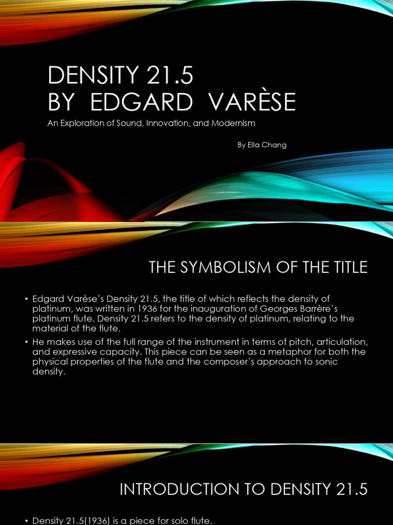 Density 21.5: Varèse's Flute Innovation | PDF | Music Theory | Musicology