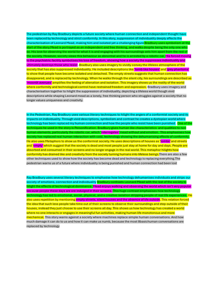 English - Short Story Analysis | PDF | Behavioural Sciences | Psychology