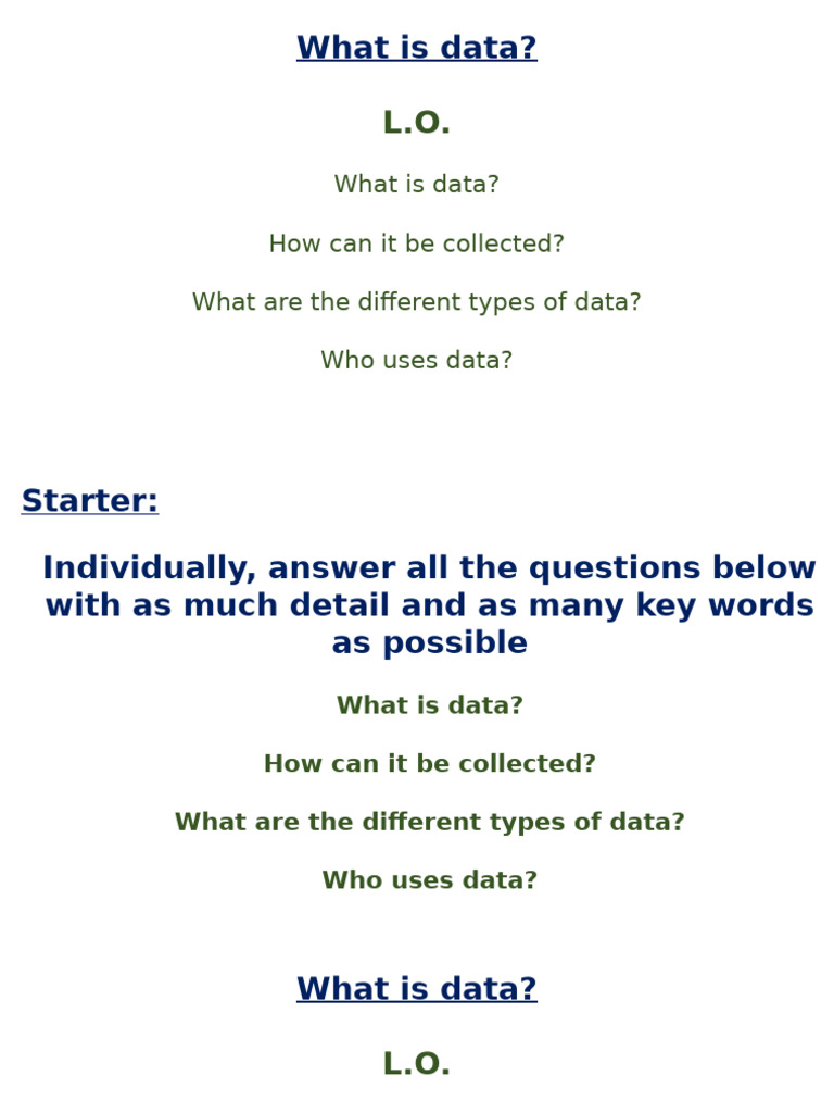 1 What Is Data | PDF