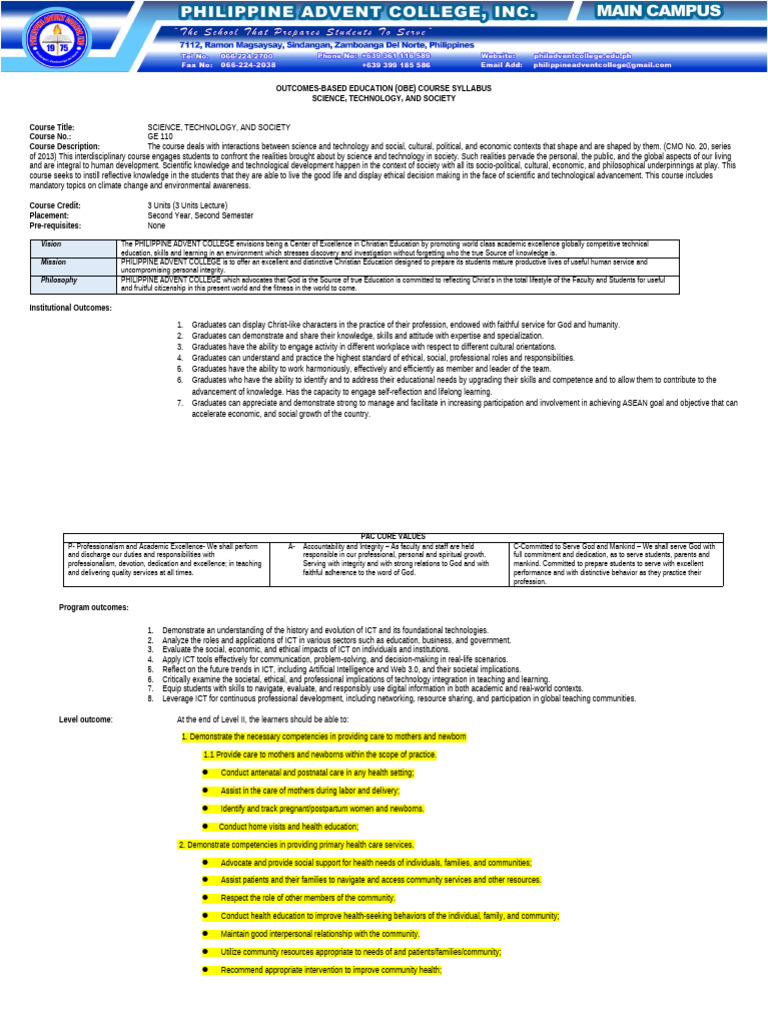 SYLLABUS | PDF | Graphic Design | Educational Technology