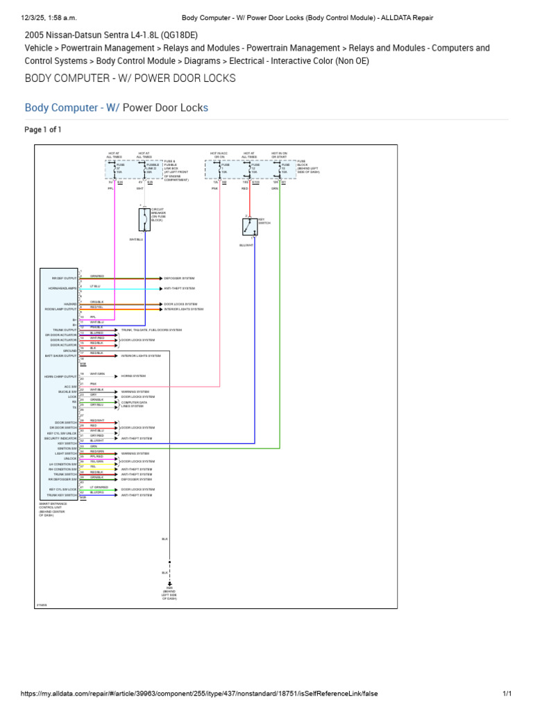 Body Computer - W_ Power Door Locks (Body Control Module) - ALLDATA ...