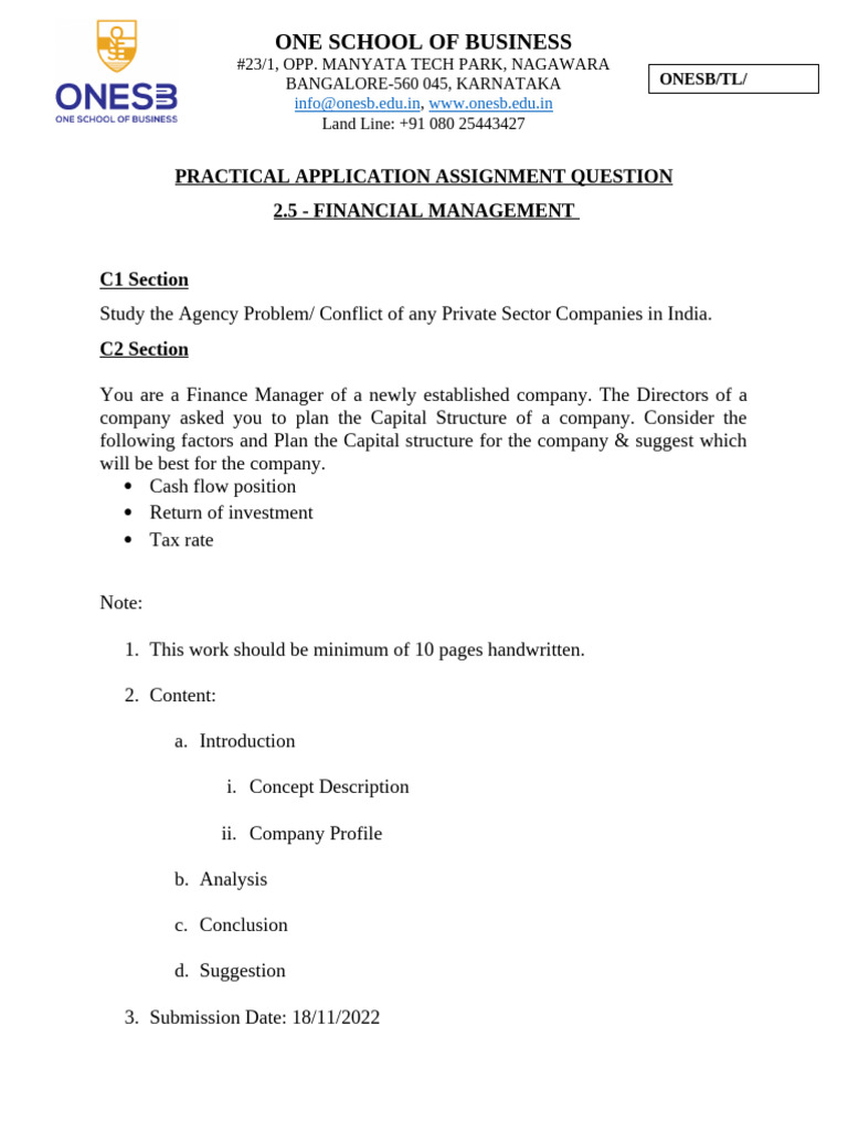 Financial Management Assignment: Capital Structure Analysis | PDF
