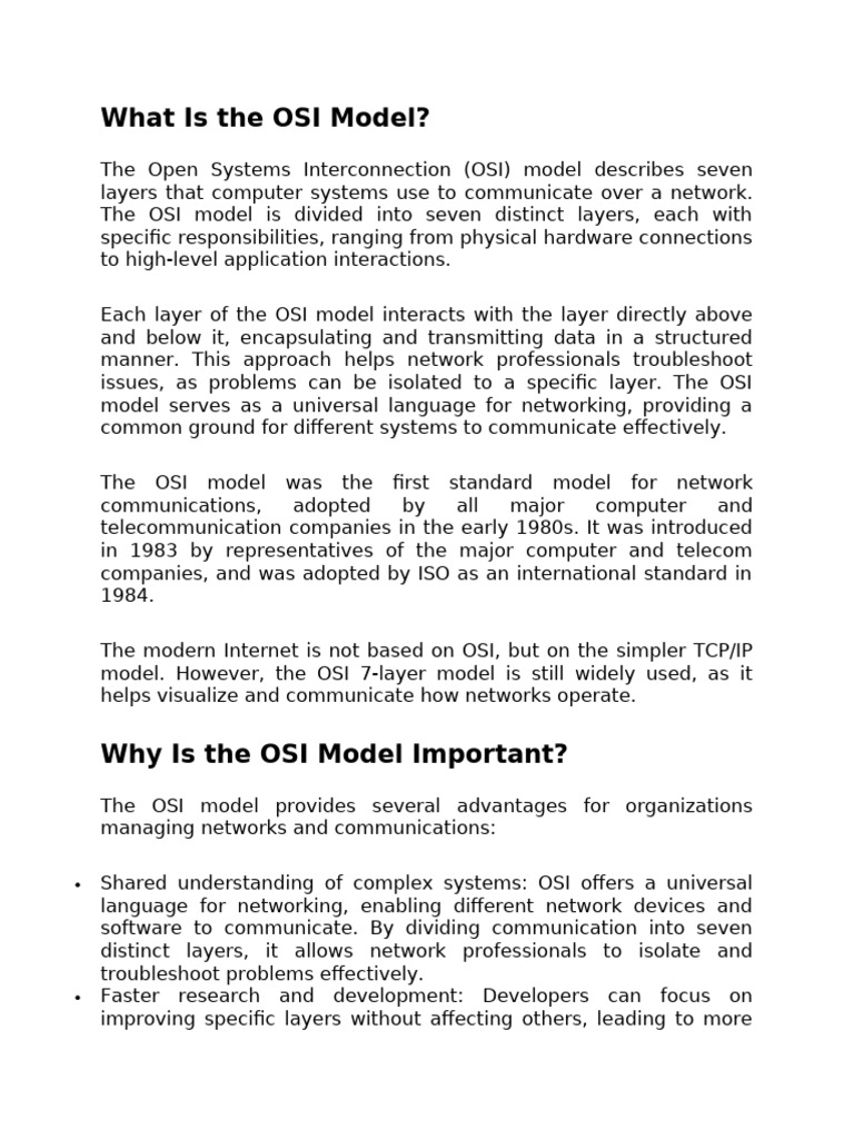 Understanding the OSI Model Layers | PDF | Osi Model | Computer Network