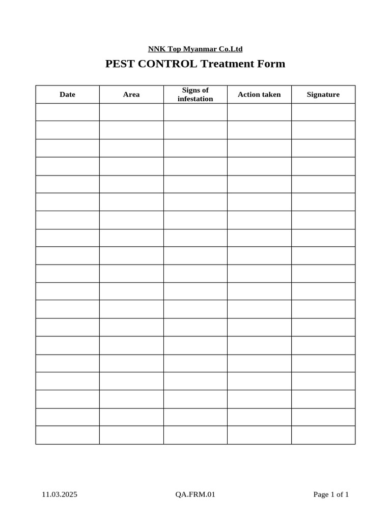 m.01 (Pest Control Treatment) | PDF