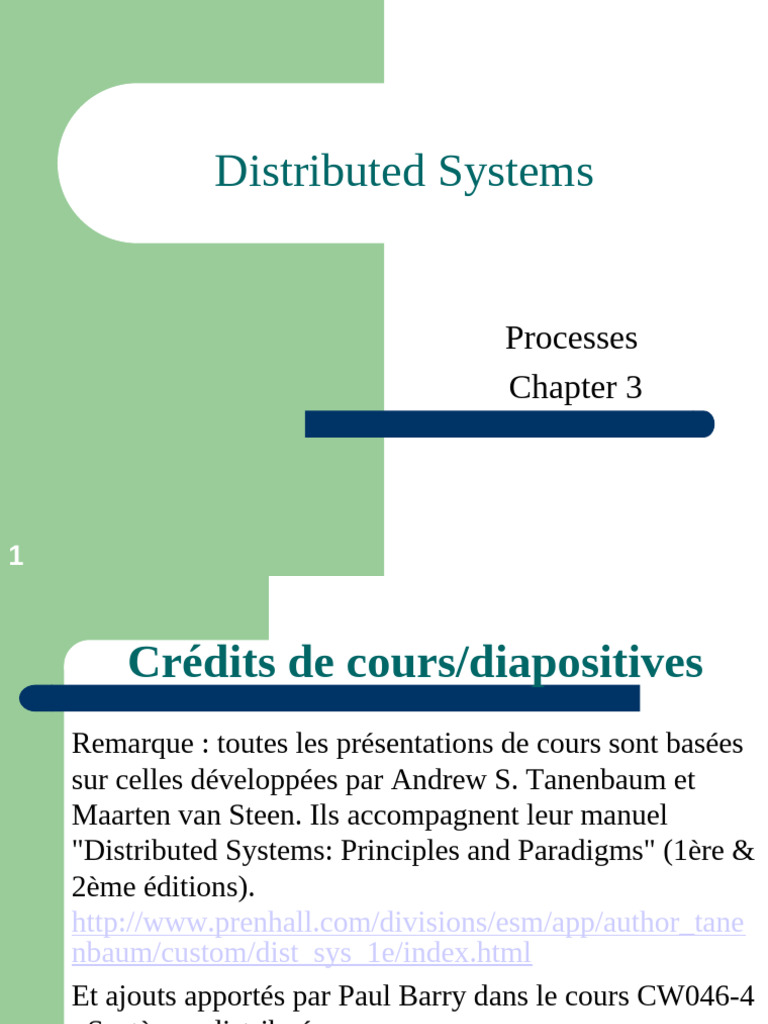 Processus et Threads en Systèmes Distribués | PDF | Thread ...