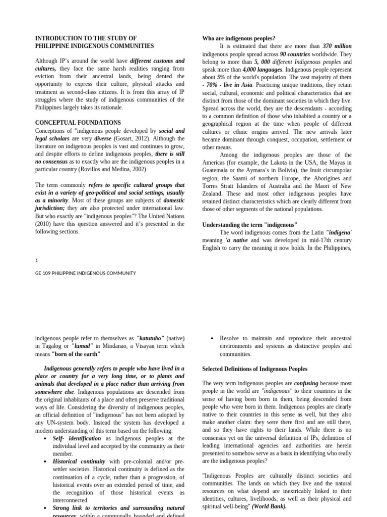 Understanding Philippine Indigenous Peoples | PDF | Indigenous Peoples ...