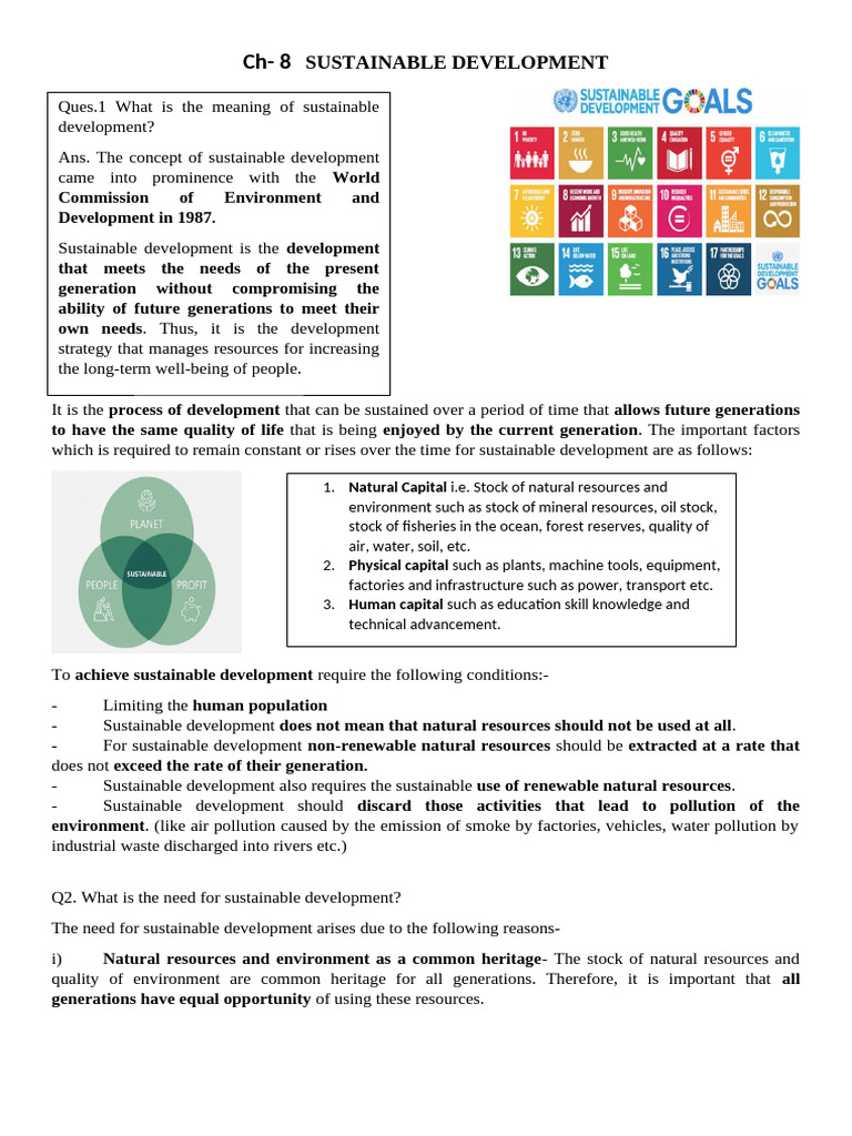 Understanding Sustainable Development | PDF | Climate Change ...