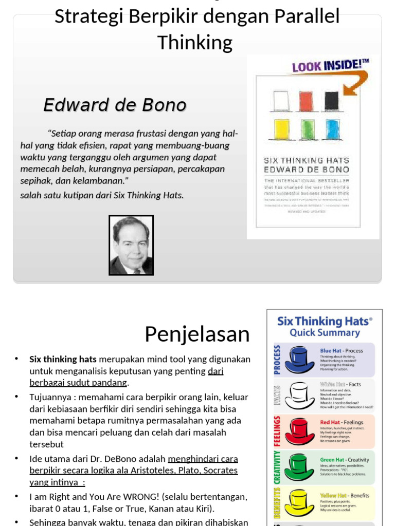 Strategi Berpikir Parallel Thinking De Bono | PDF