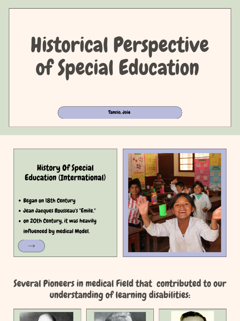 Evolution of Special Education History | PDF | Special Education ...