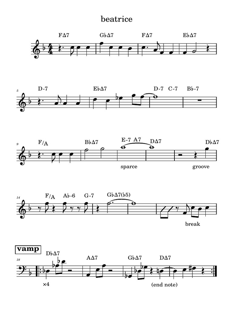Beatrice (Arranged) | PDF