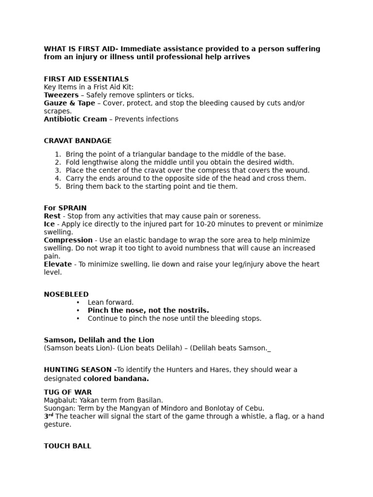 First Aid Essentials and Techniques Guide | PDF