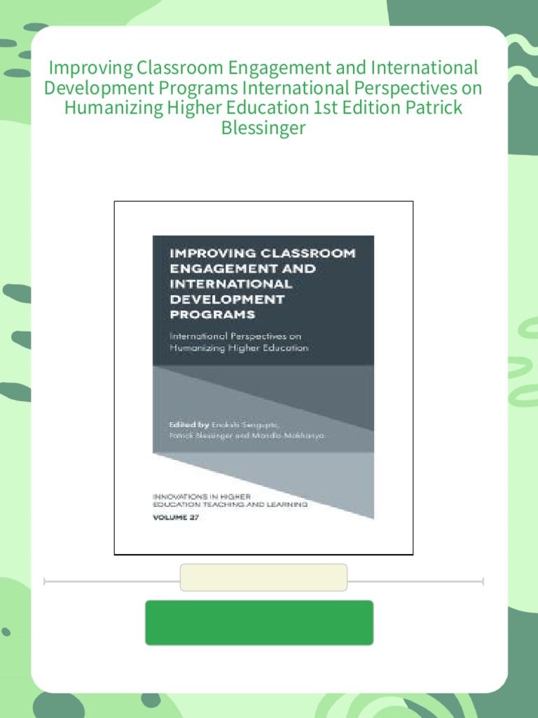Improving Classroom Engagement and International Development Programs ...