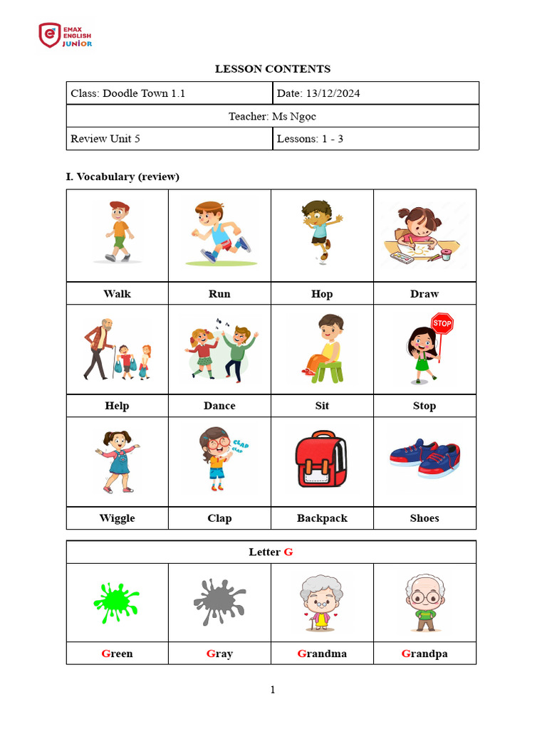 (13.12 - DT1.1) Review Unit 5 - Lessons 1 - 3 - LC | PDF