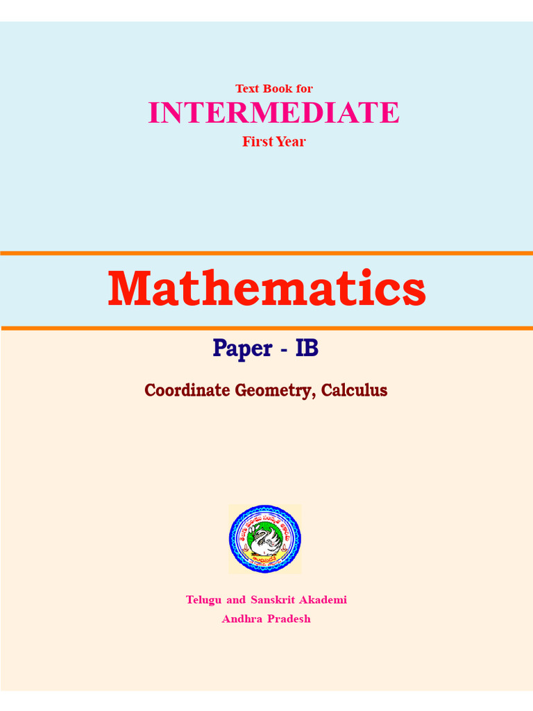 Intermediate Mathematics Textbook - Paper IB | PDF | Cartesian ...