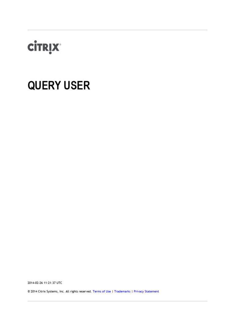 En.xenapp5fp w2k8.Ps Commands Query User v2 | PDF