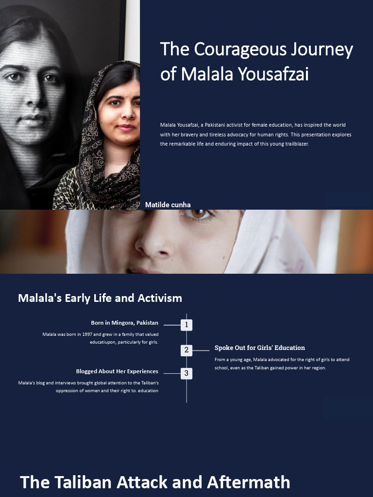 Malala Yousafzai: A Journey of Courage | PDF | Malala Yousafzai | Human ...