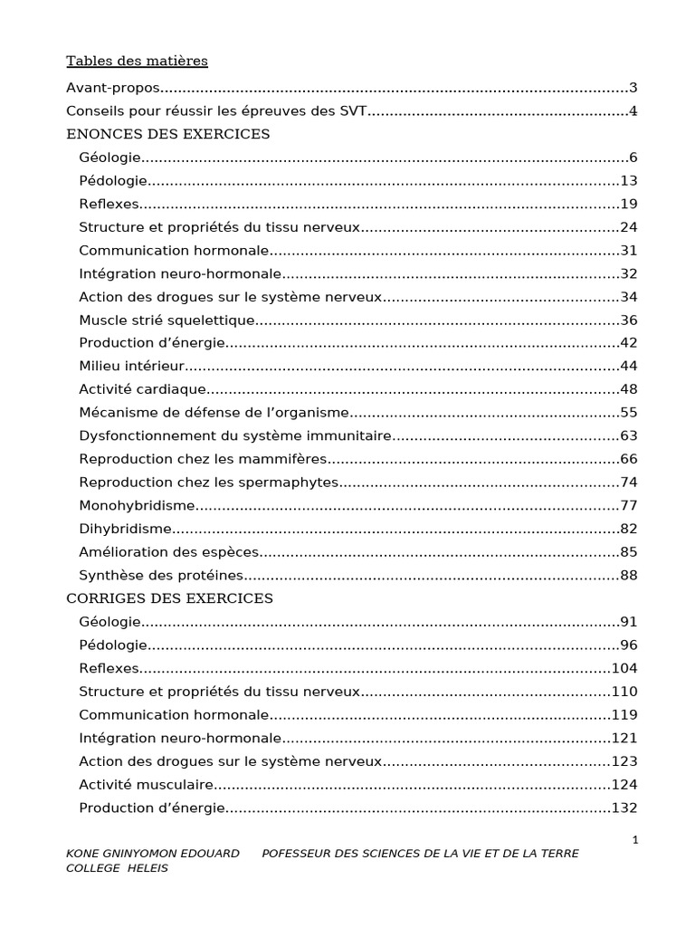 Guide SVT Terminale : Exercices et Corrigés | PDF | Pétrole | Sol ...