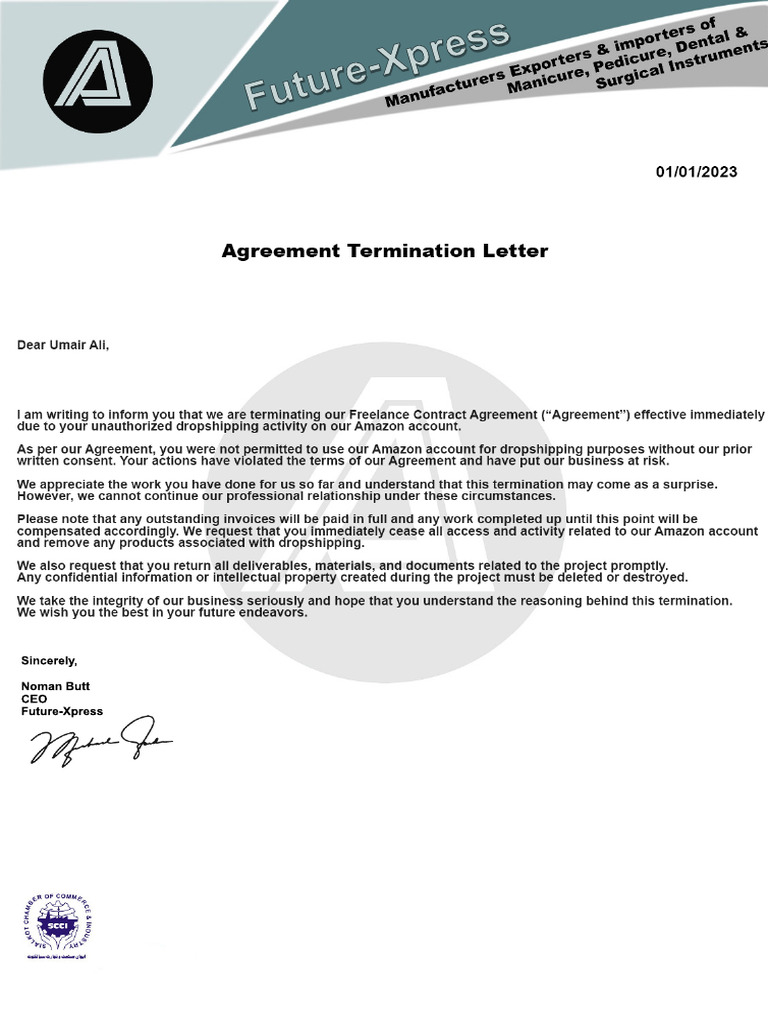 Termination Letter | PDF