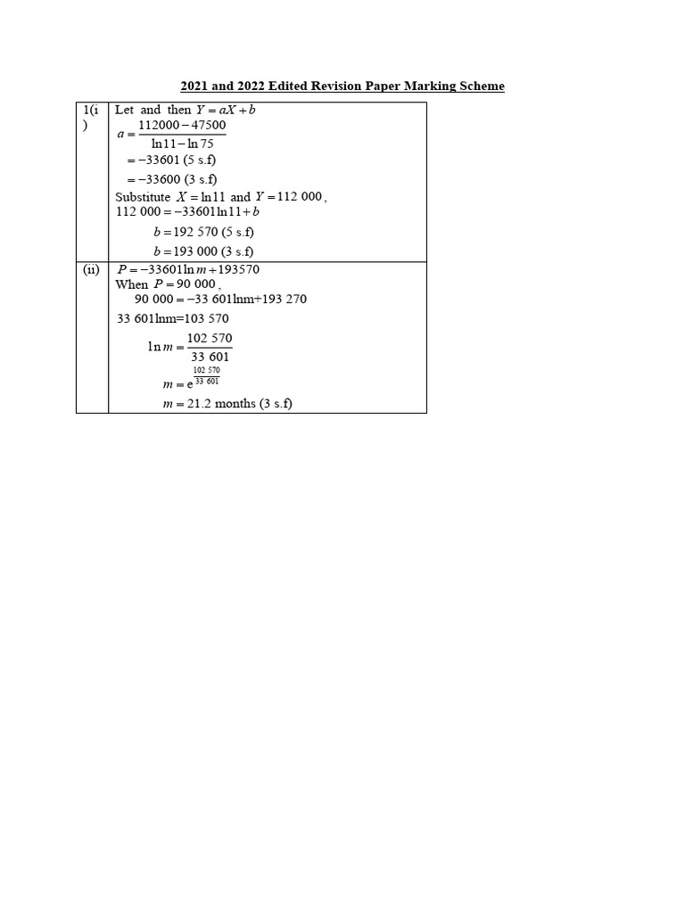 A.Math Swiss Cottage Secondary School Mock WA2 A | PDF