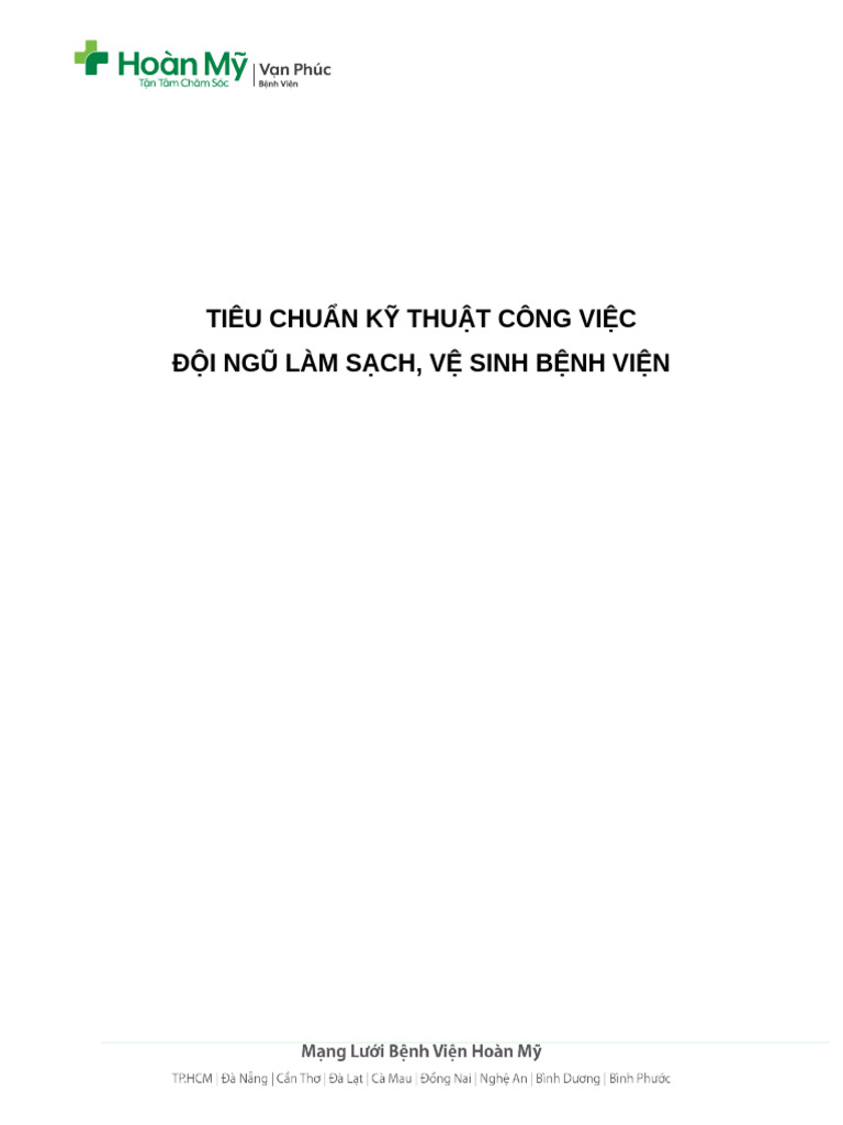 VPH2-Tiêu Chuẩn Kỹ Thuật Đội Ngũ Vệ Sinh | PDF