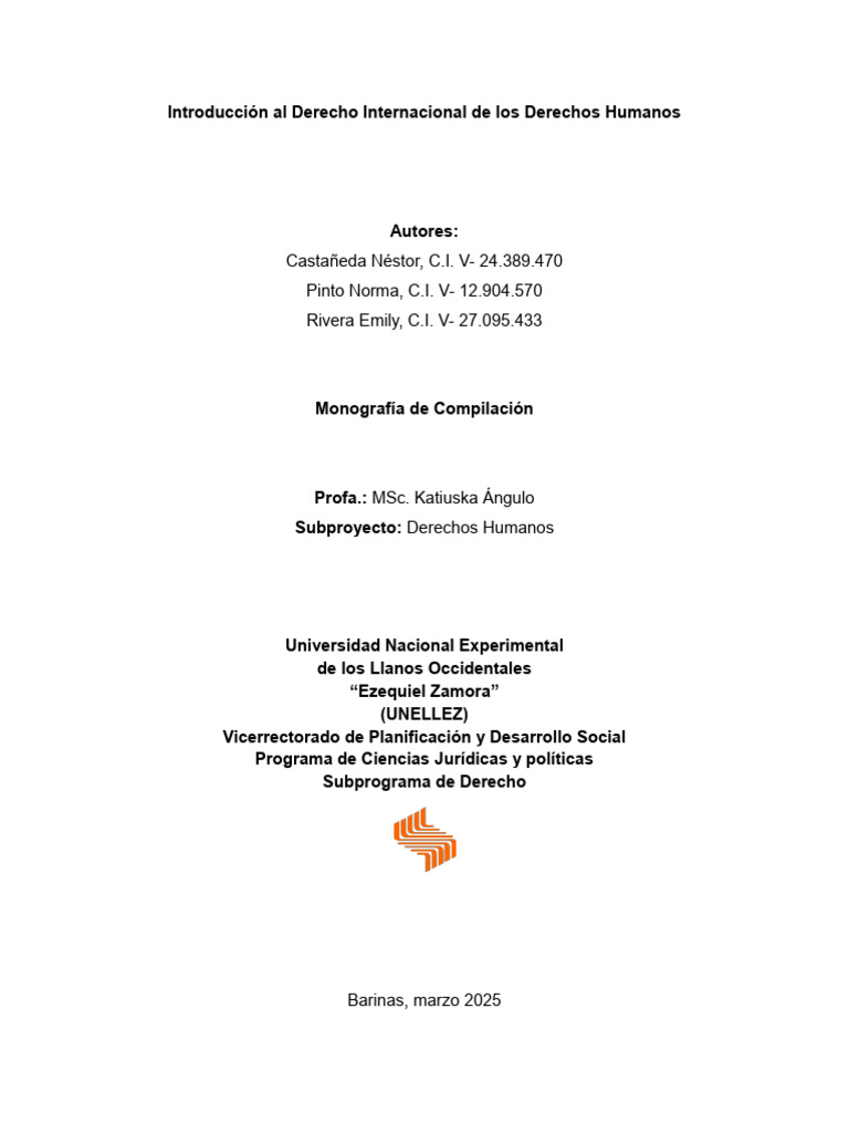 Introducción al Derecho Internacional de DDHH | PDF | Derechos humanos ...