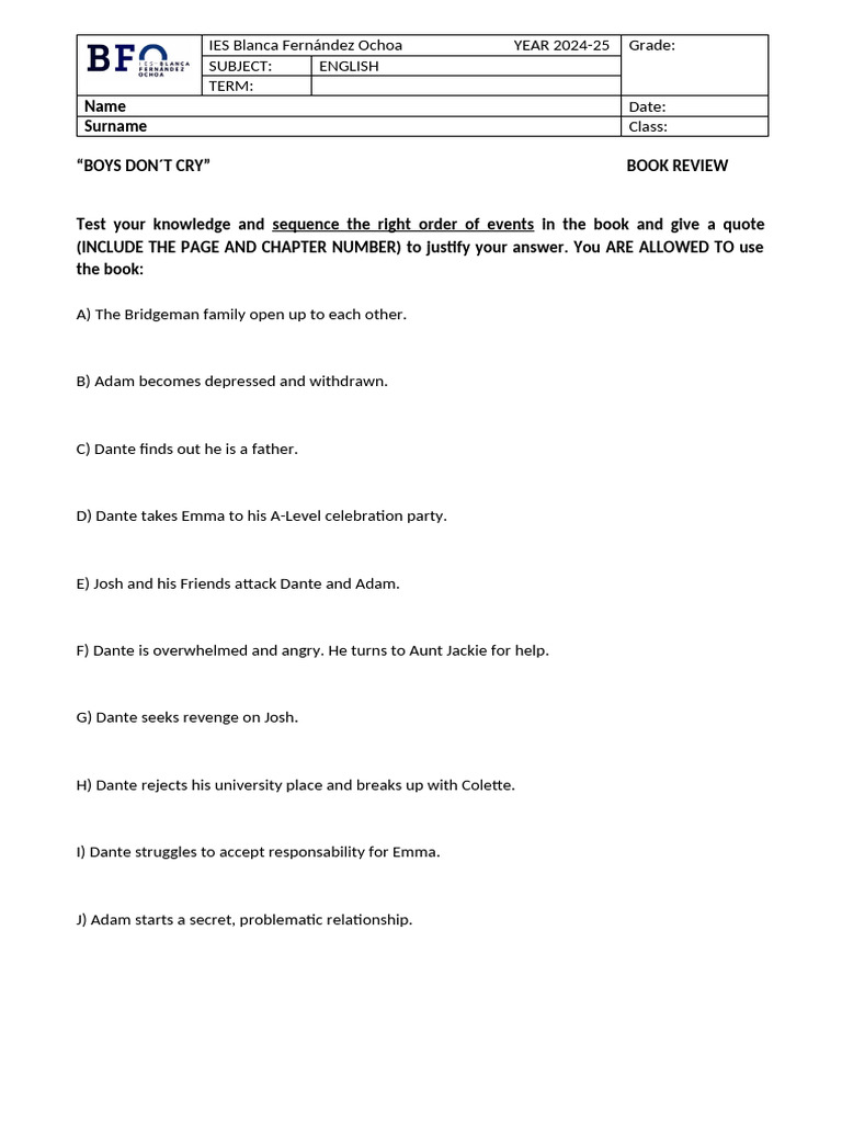 WORKSHEET TIMELINE | PDF
