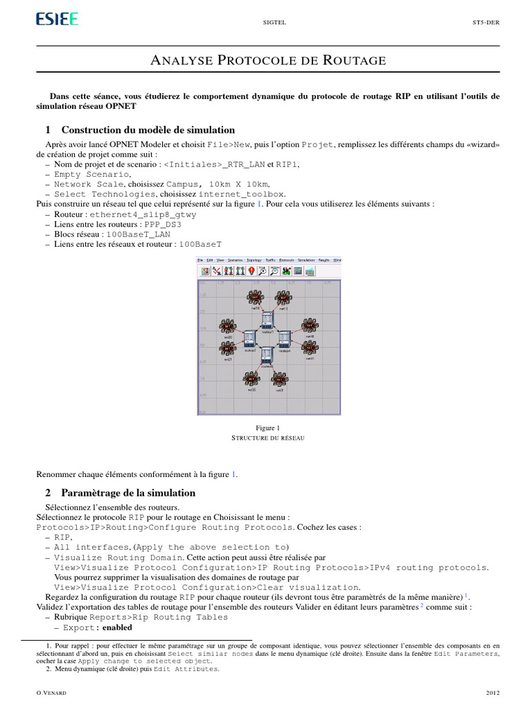 Analyse du protocole RIP avec OPNET | PDF | Routage | Adresse IP