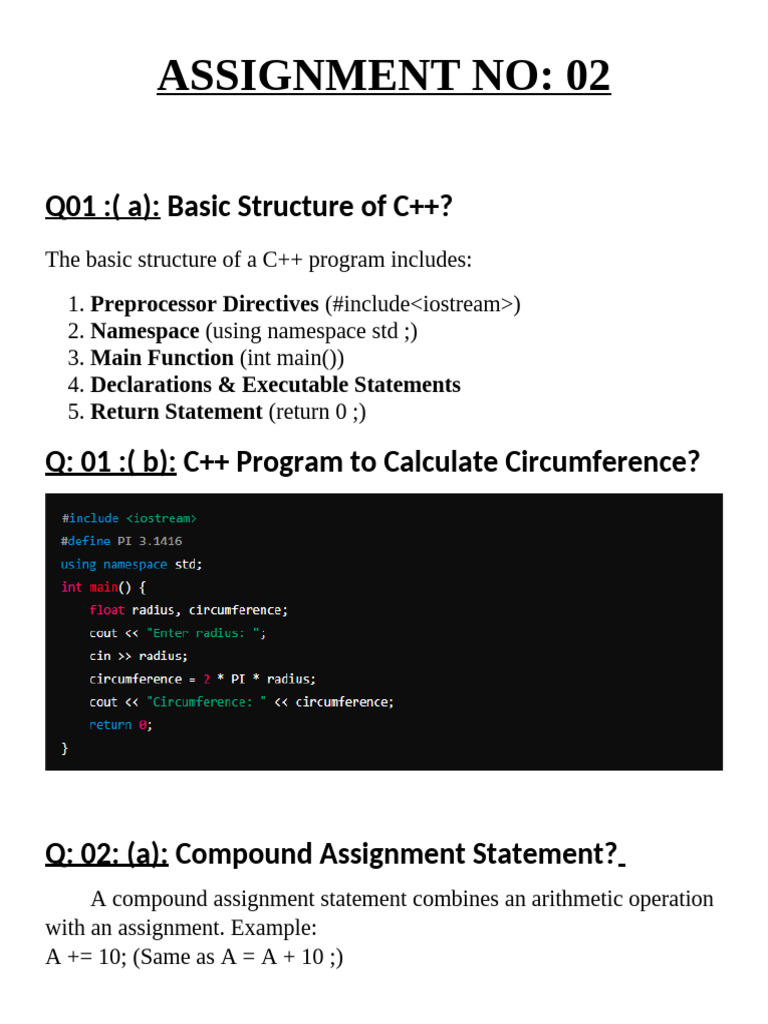 Assignment No | PDF