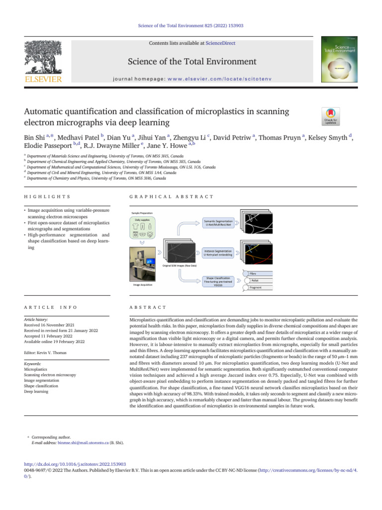 Deep Learning for Microplastics Analysis | PDF | Image Segmentation ...