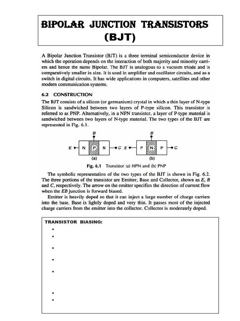 Transistor Biasing for Amplification | PDF | Bipolar Junction ...
