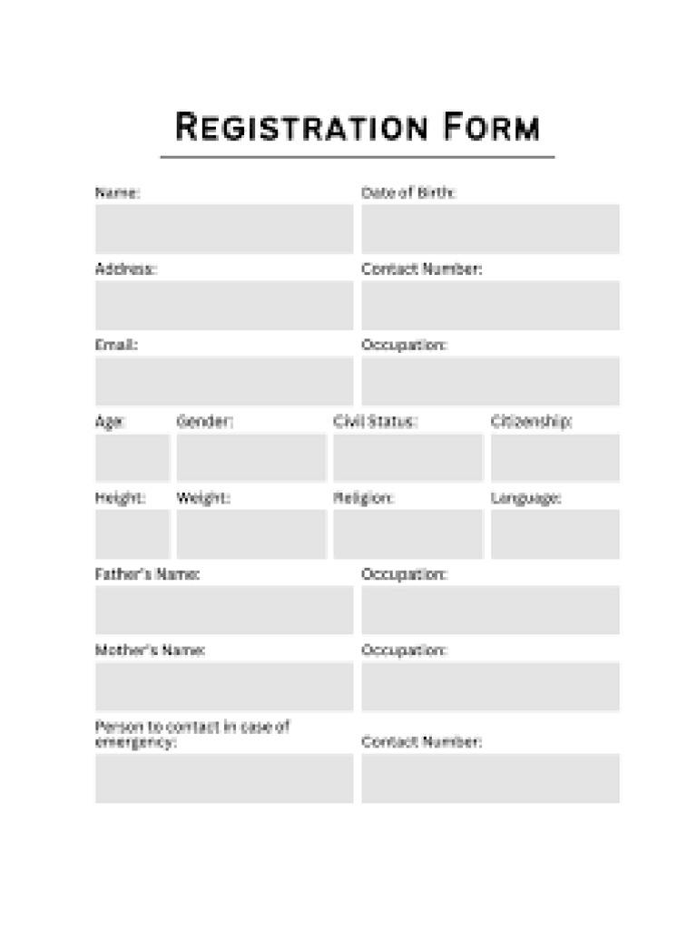 Registration Form | PDF