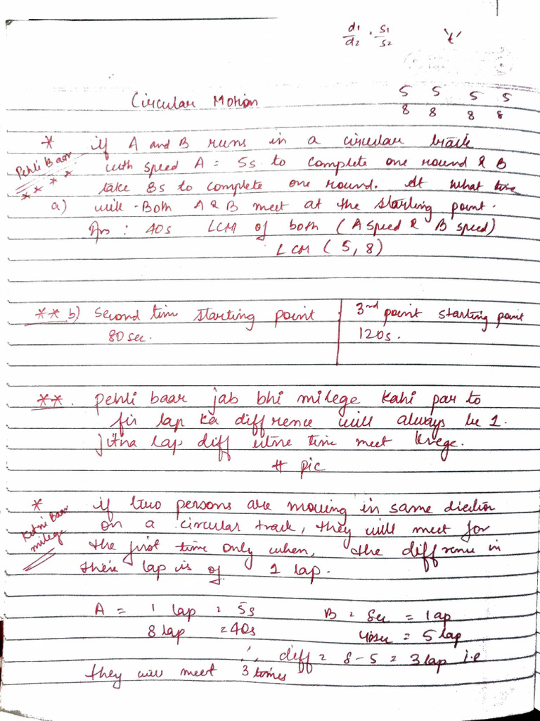 Circular Motion Notes | PDF