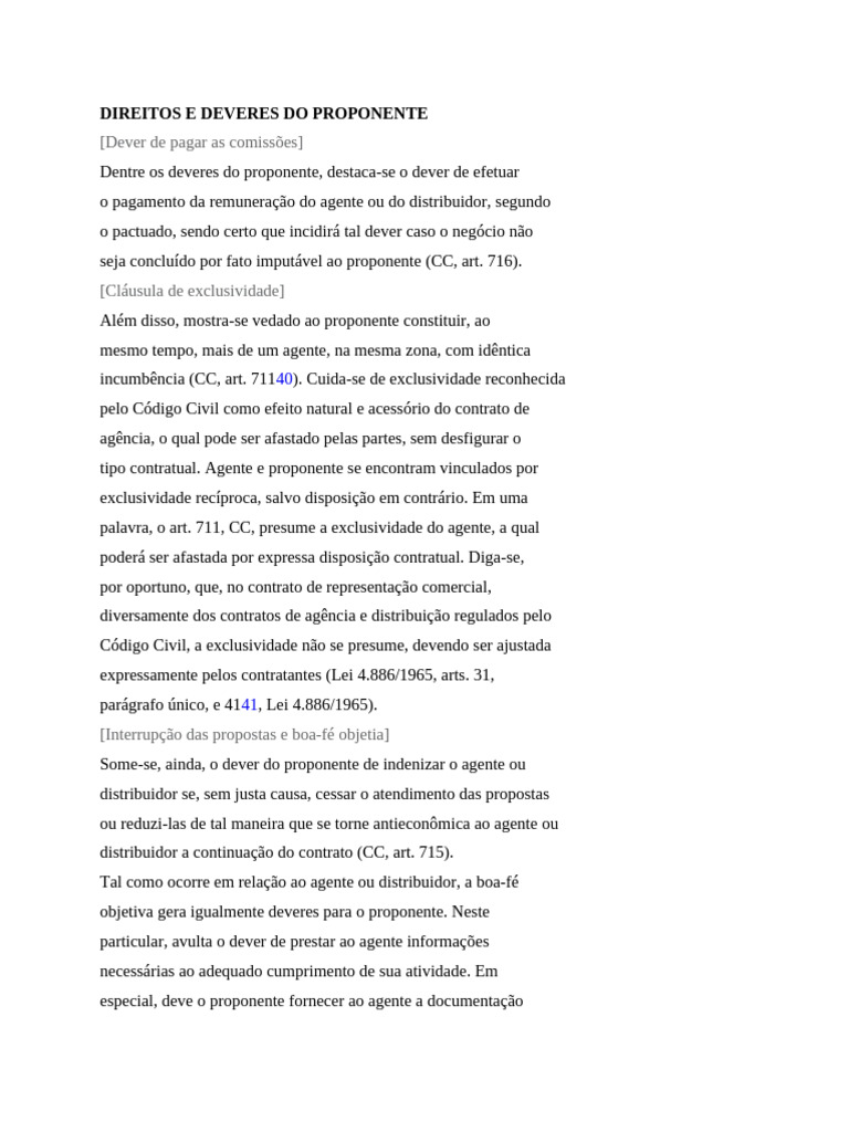 Direitos e Deveres do Proponente e Agente | PDF | Direito Privado | Justiça