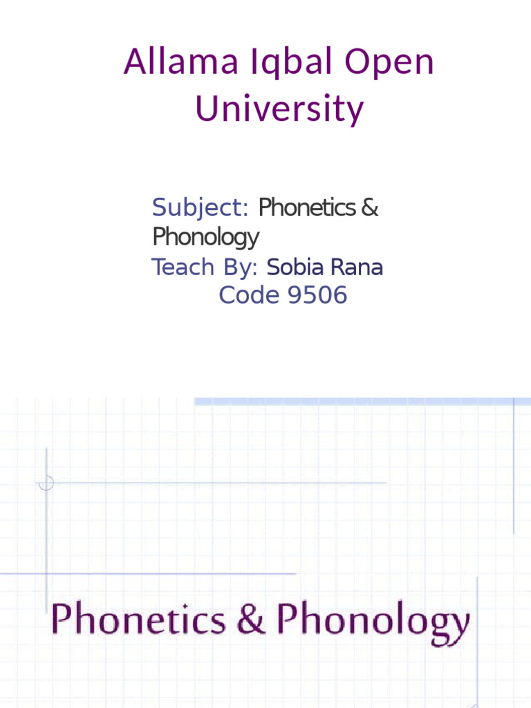 Phonetic and Phonology 1 1 | PDF | Phonetics | Consonant
