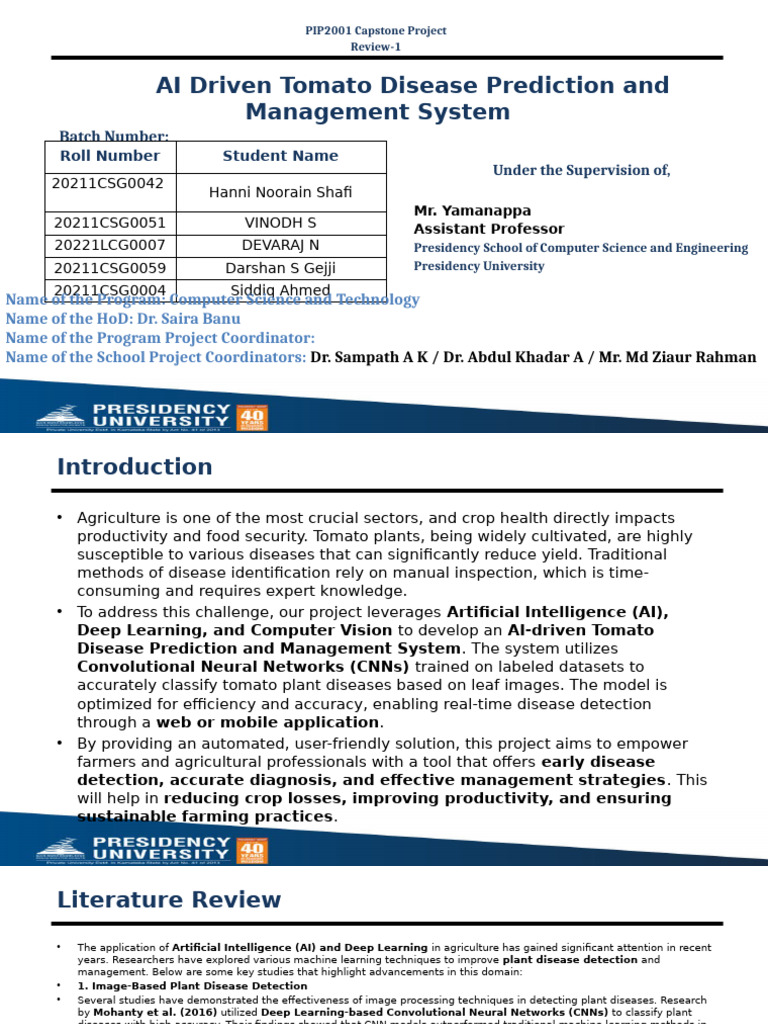 AI Tomato Disease Prediction System | PDF | Deep Learning | Artificial ...