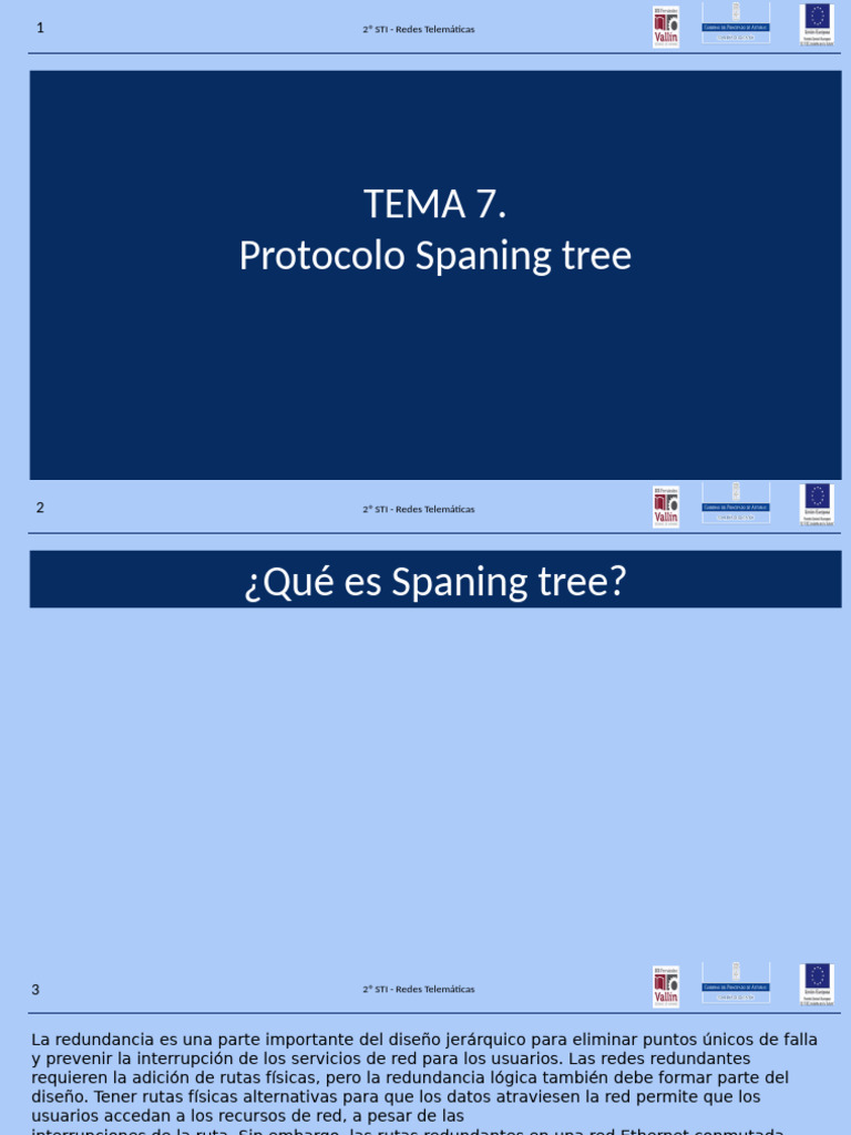Protocolo Spanning Tree en Redes Telemáticas | PDF | Red de ...