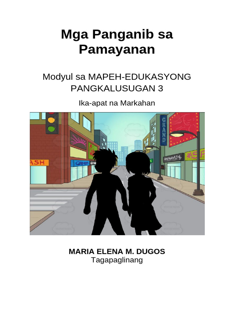 Health3 Q4 W8 Mga-Panganib-sa-Pamayanan | PDF