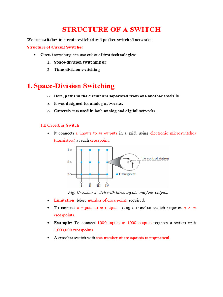 Structure of Switches in Networks | PDF | Routing | Computer Science