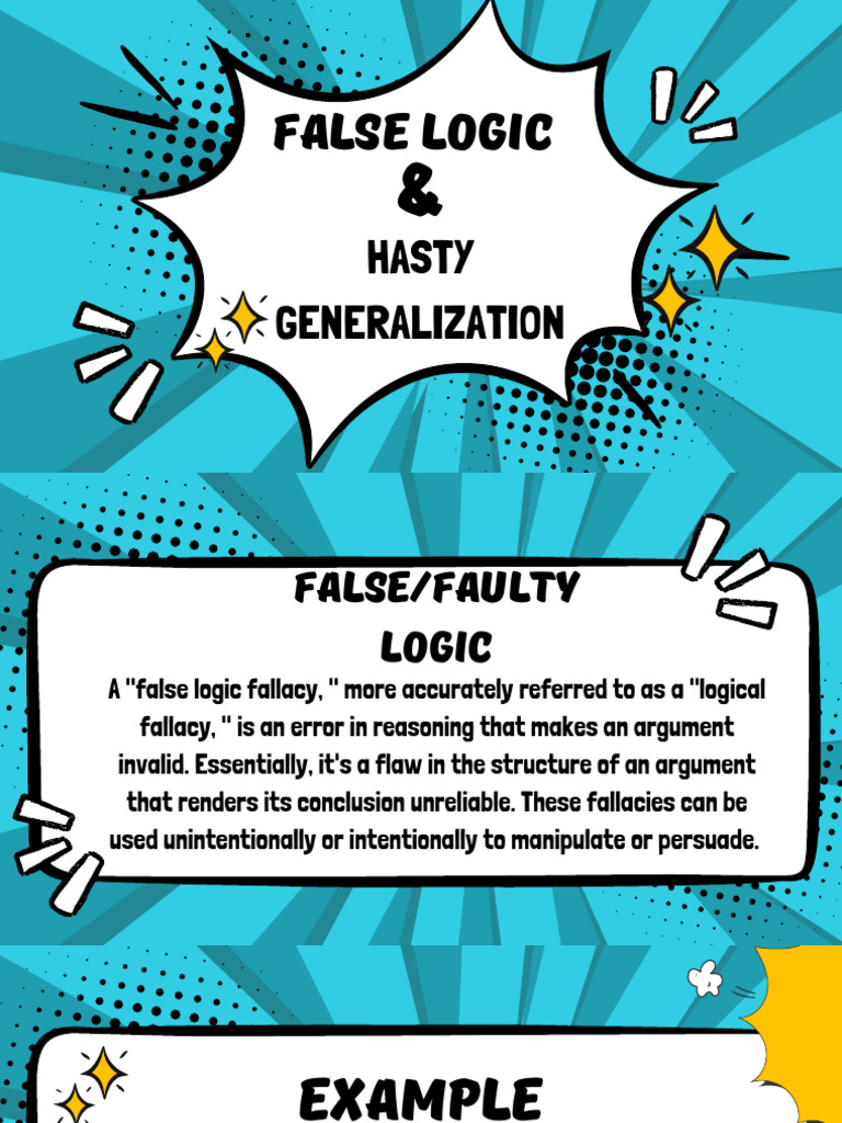 False Logic & Hasty Generalization | PDF