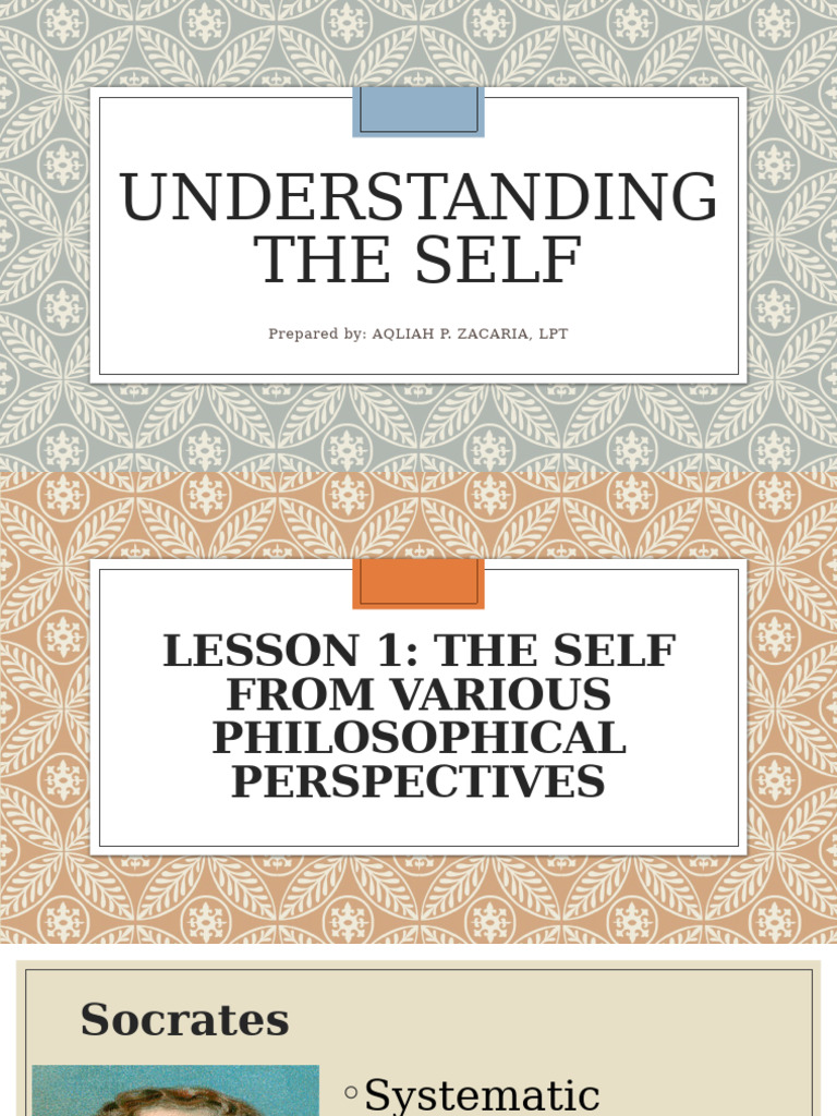 Understanding The Self | PDF | Idea | Soul