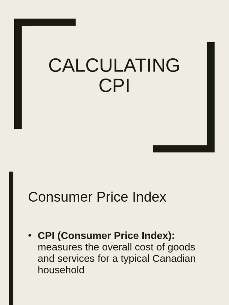 How to Calculate Consumer Price Index | PDF