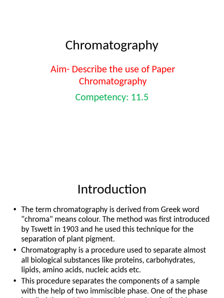 Class Chromatography | PDF | Chromatography | High Performance Liquid ...